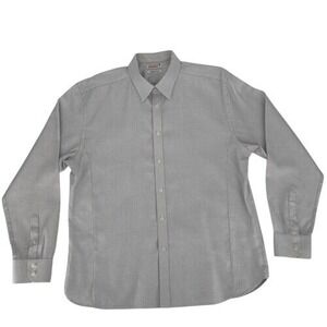 Ted Baker Endurance‎ Gray Grid Dress Shirt 17.5